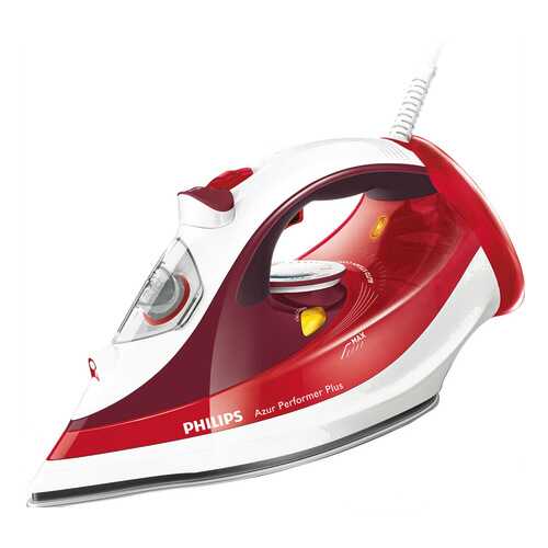 Утюг Philips Azur Performer Plus GC4516/40 White/Red в Юлмарт