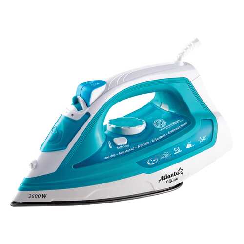 Утюг с пароувлажнением Atlanta ATH-5530 (white) в Юлмарт