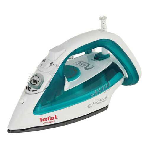 Утюг Tefal Ultragliss ECO FV4921E0 White/Cyan в Юлмарт