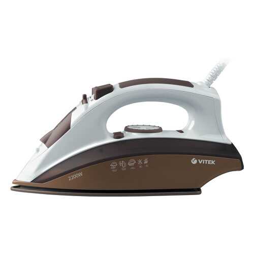 Утюг VITEK VT-1201 White/Brown в Юлмарт