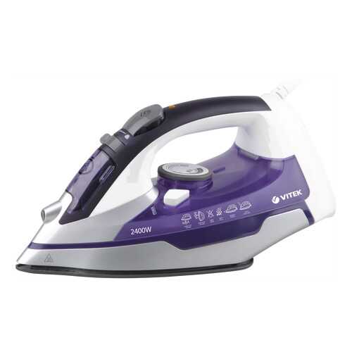 Утюг VITEK VT-1257 White/Purple в Юлмарт