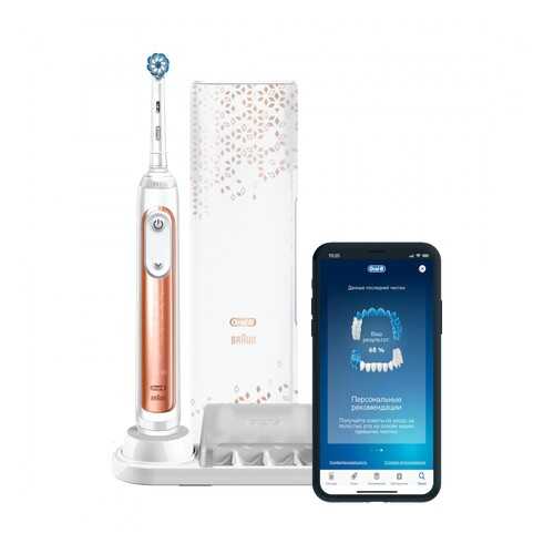 Электрическая зубная щетка Braun Oral-B GeniusX Sensi 20000N (D706.515.6X) Rose Gold в Юлмарт