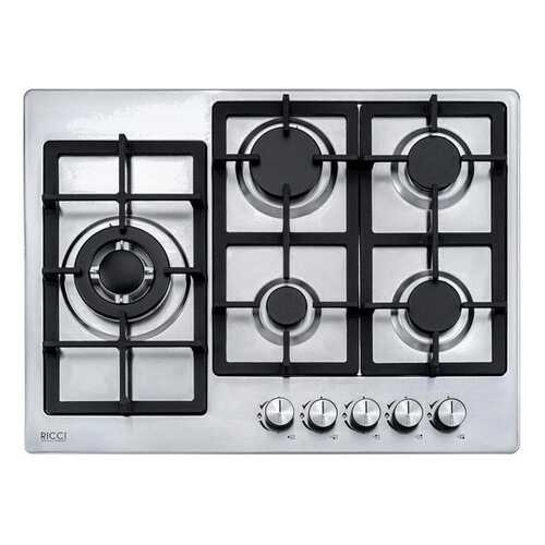 Встраиваемая газовая панель RICCI HBS5710 Silver в Юлмарт