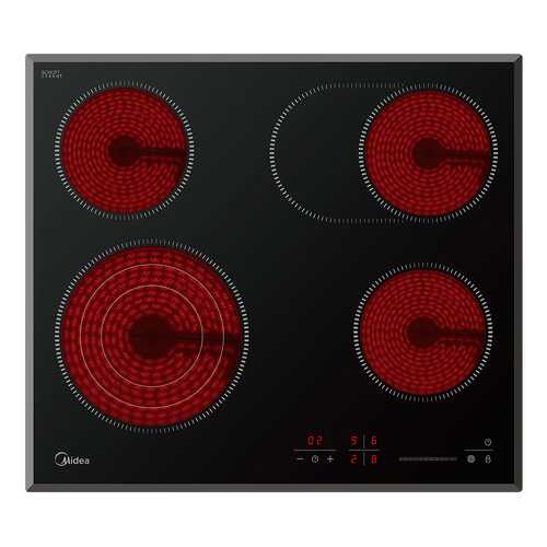 Встраиваемая варочная панель электрическая Midea MCH 64767 F Black в Юлмарт
