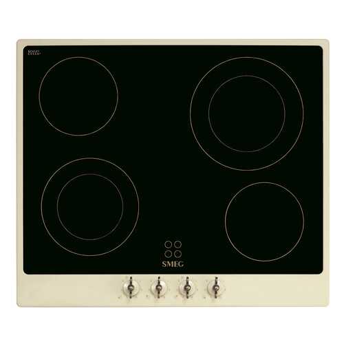 Встраиваемая варочная панель электрическая Smeg P 864 PO Beige/Black в Юлмарт