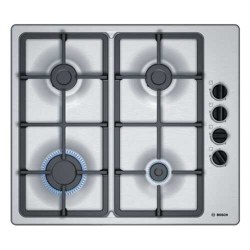 Встраиваемая варочная панель газовая Bosch PBP6C5B91R Silver в Юлмарт