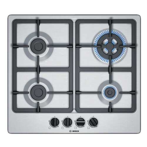 Встраиваемая варочная панель газовая Bosch PGH6B5B90R Silver в Юлмарт