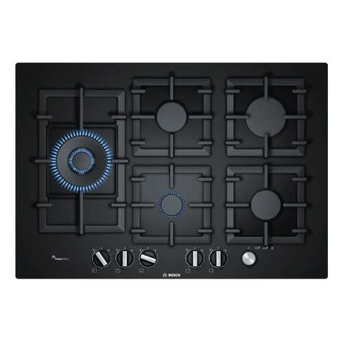 Встраиваемая варочная панель газовая Bosch PPS7A6M90 Black в Юлмарт