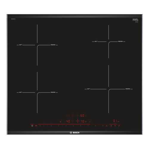 Встраиваемая варочная панель индукционная Bosch PIE675DC1E Black в Юлмарт